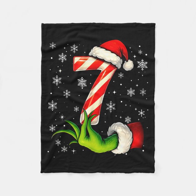 Six Seven Funny Christmas Couple Matching Meme  Fleecefilt (Framsidan)