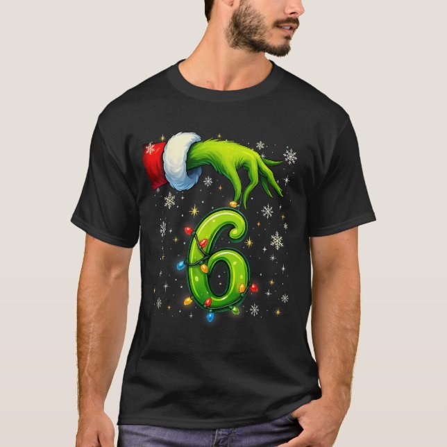 Six Seven Funny Christmas Meme Couple Matching  T Shirt (Framsida)