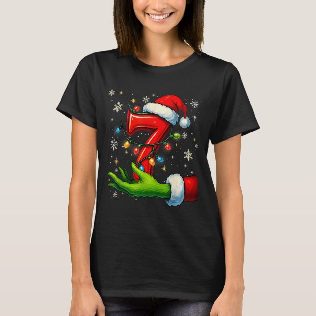 Six Seven Funny Christmas Meme Couple Matching  T Shirt (Framsida)