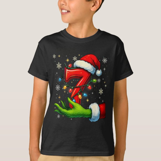 Six Seven Funny Christmas Meme Couple Matching  T Shirt (Framsida)