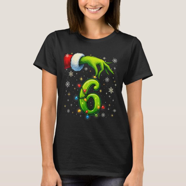 Six Seven Funny Christmas Meme Couple Matching  T Shirt (Framsida)