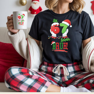 Six Seven Funny Christmas Teen Meme  Lång Ärmad Tröja