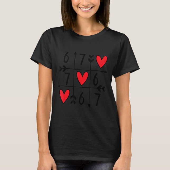 Six Seven Gamer 67 Valentines Day 6 7 Funny  T Shirt (Framsida)