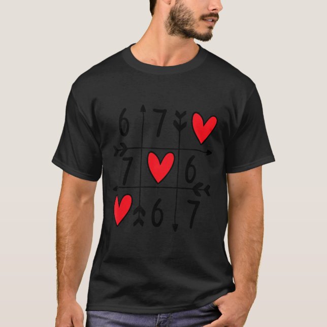 Six Seven Gamer 67 Valentines Day 6 7 Funny  T Shirt (Framsida)