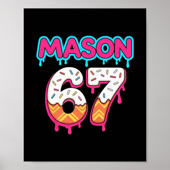 Six Seven Glass Is Dricka Sport 67 Mason Meme  Poster (Framsidan)