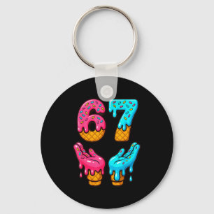 Six Seven Glass Is Drip Meme 67 Roligt Gen Alpha S Nyckelring