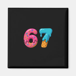 Six Seven Glass Is Drip Meme 67 Sport Roligt Trend Magnet