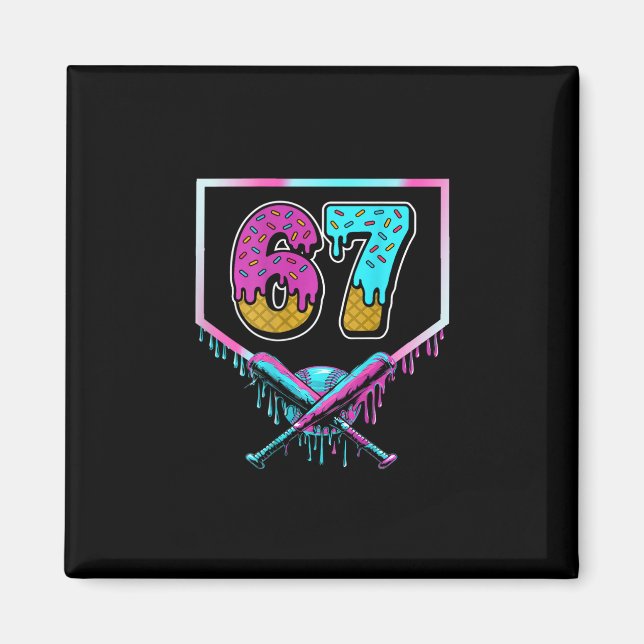 Six Seven Glass Isglassem Sport 67 Kul Mason Meme  Magnet (Framsidan)