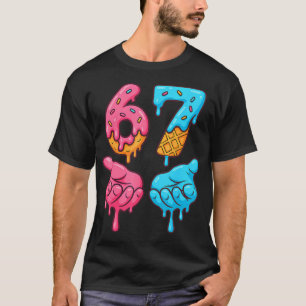 Six Seven Glass Strilar Meme 67 Rolig Gen Alpha S T Shirt