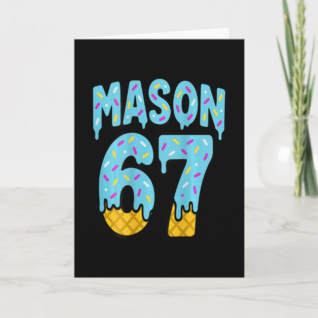 Six Seven Glass Strimmason 67 Meme Halloween ( Kort (Framsida)