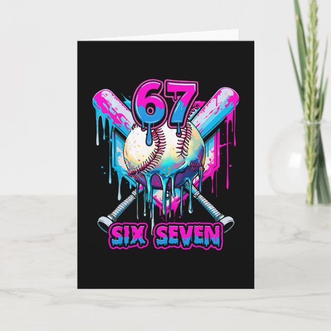 Six Seven Glass Ström Gen Alpha Slang 6 7 Trend Kort (Framsida)
