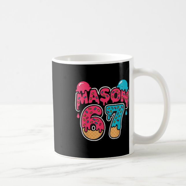 Six Seven Glass Ström Sport 67 Kul Mason Meme  Kaffemugg (Höger)
