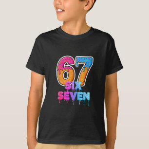 Six Seven Glass Strömmande Gen Alpha Slang 6 7 Tre T Shirt