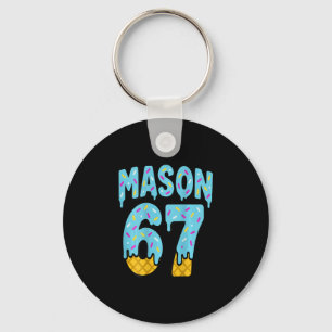 Six Seven Glass Strömmande Mason 67 Meme Halloween Nyckelring