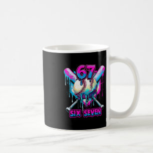 Six Seven Glassigt Grädde Gen Alpha Slang 6 7 Tren Kaffemugg