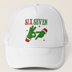 Six Seven Grinch Hand OK-tecken Trendig jul Keps