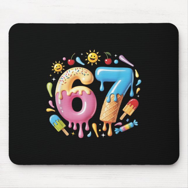 Six Seven Ice Cream Drip Cool Meme 67 Funny Number Musmatta (Framsidan)