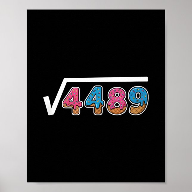 Six Seven Ice Cream Drip Cool Meme 67 Funny Square Poster (Framsidan)