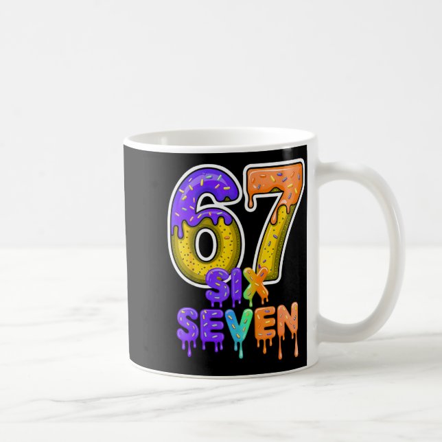 Six Seven Ice Cream Drip Gen Alpha Slang 6 7 Meme  Kaffemugg (Höger)