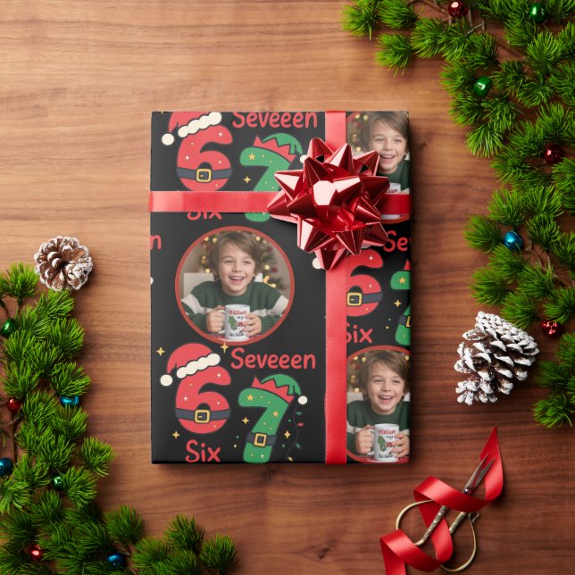“Six Seven” Kids Birthday Wrapping Paper Presentpapper (Julgåva)