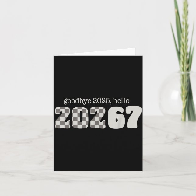 Six Seven Kids New Years Goodbye 2026 Hello 67 Num Kort (Framsida)