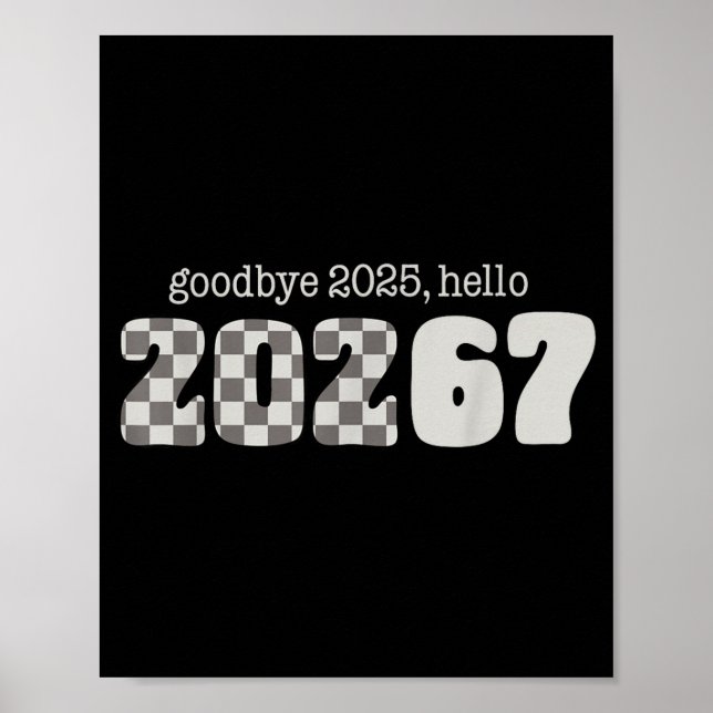 Six Seven Kids New Years Goodbye 2026 Hello 67 Num Poster (Framsidan)