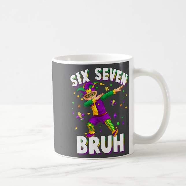 Six Seven Mardi Gras Jester 67 Meme Carnival 6 7 K Kaffemugg (Höger)