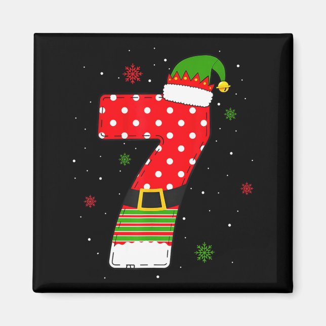 Six Seven Matching 67 Christmas Elf Hat Meme Gen A Magnet (Framsidan)