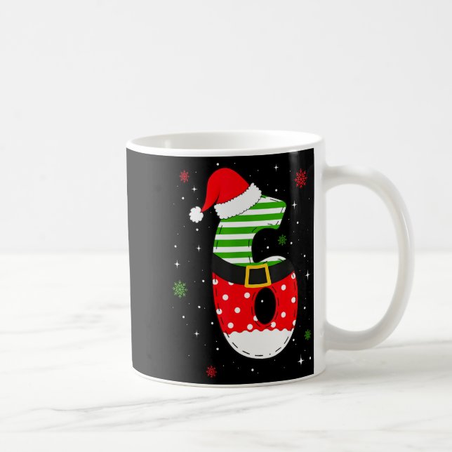 Six Seven Matching 67 Christmas Santa Hat Meme Gen Kaffemugg (Höger)