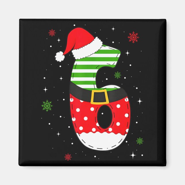Six Seven Matching 67 Christmas Santa Hat Meme Gen Magnet (Framsidan)