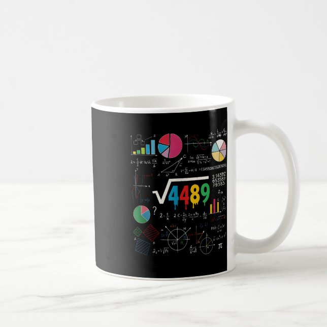 Six Seven Math Teacher 67 Meme Kvadratrot 4489 Sl Kaffemugg (Höger)