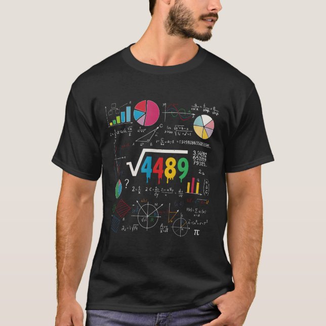 Six Seven Math Teacher 67 Meme Square Root 4489 Sl T Shirt (Framsida)