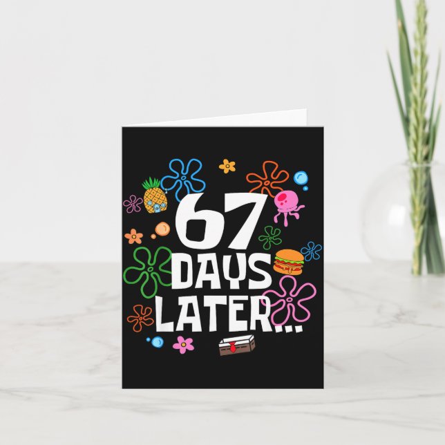 Six Seven Meme 67 Days Of School Later Funny Teach Kort (Framsida)