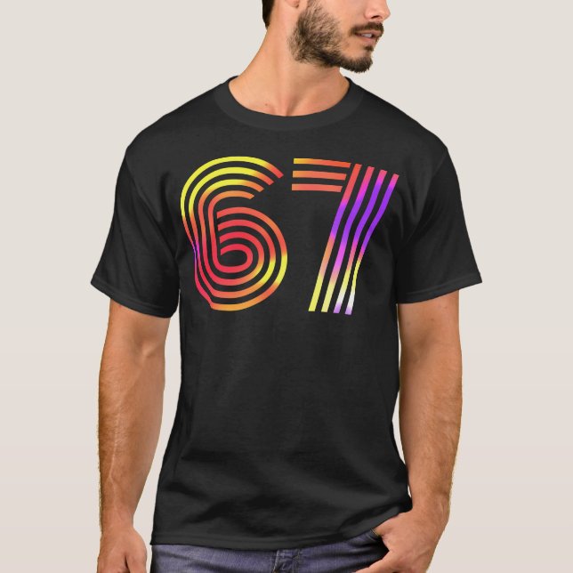 Six Seven Meme 67 Sporttröja För T Shirt (Framsida)