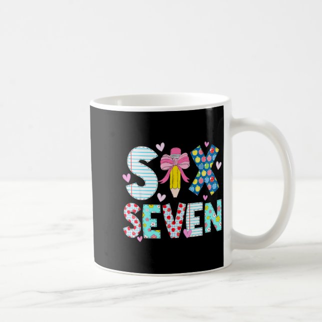 Six Seven Meme 67 Teacher Women Students Kids 6-7  Kaffemugg (Höger)