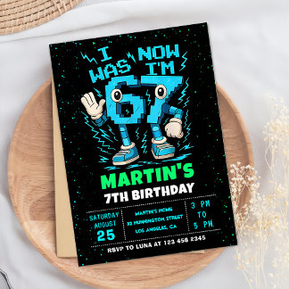 Six Seven Meme 6 7 Birthday Invitation Inbjudningar