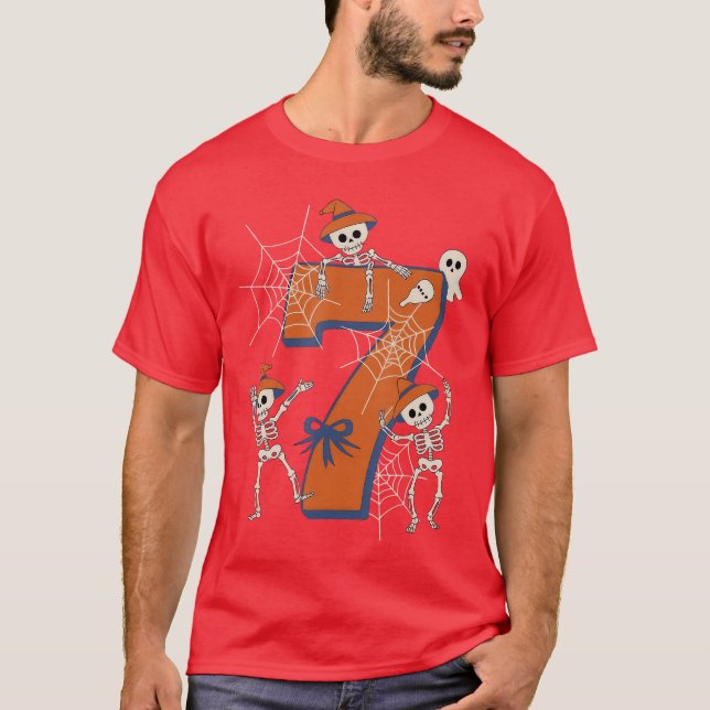 Six Seven Meme 6 7 Halloween Costume Dancing Skele T Shirt (Framsida)