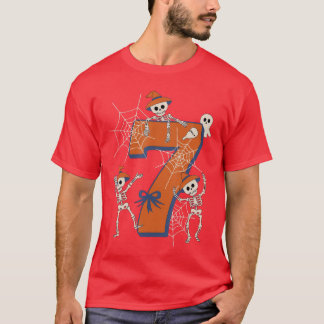 Six Seven Meme 6 7 Halloween-kostym Dansande skele T Shirt