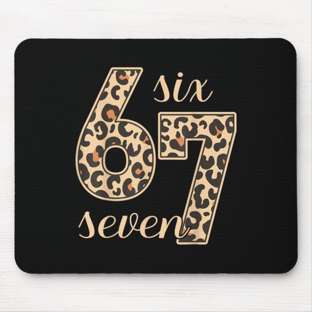 Six Seven Meme 6-7 Nummer Leoprint Gen Z Gen  Musmatta (Framsidan)