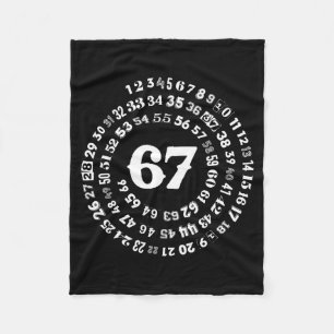 Six Seven Meme 6-7 Spiral Numbers Print Gen Z Gen  Fleecefilt