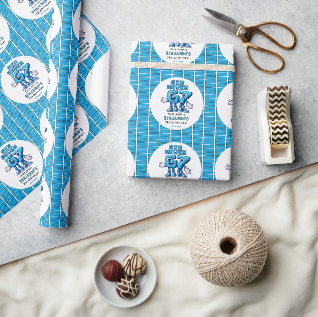 Six Seven Meme 7th Birthday | Funny Trendy Presentpapper (Hantverk)