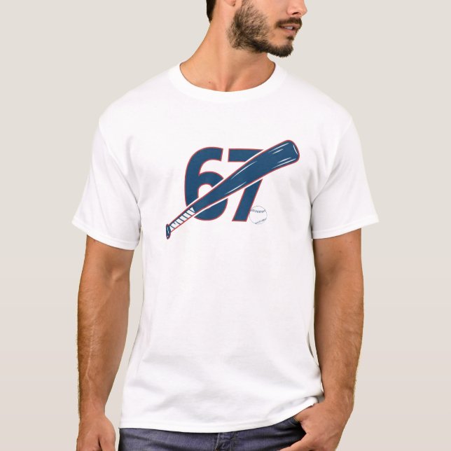 Six Seven Meme, Baseball Player, Baseball Fan T Shirt (Framsida)