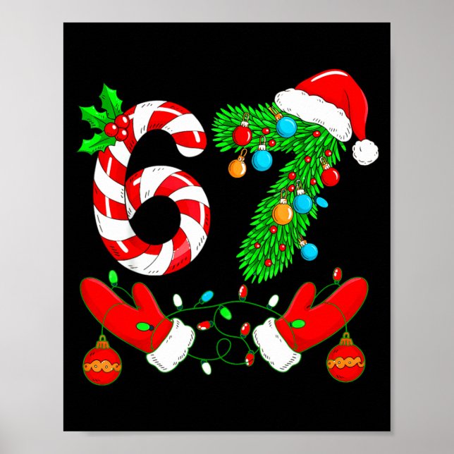 Six Seven Meme Christmas 67 Santa Christmas  Poster (Framsidan)