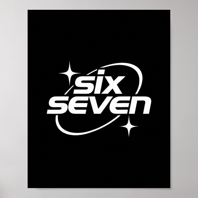 Six Seven Meme Cool Y2k 67 Gen Alpha Slang  Poster (Framsidan)