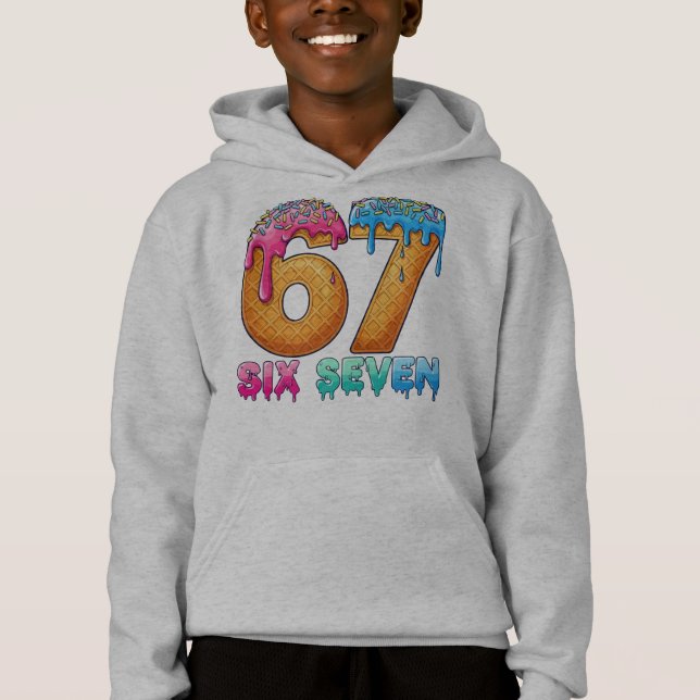 Six Seven Meme Drippy Donut Glass T Shirt (Framsida)