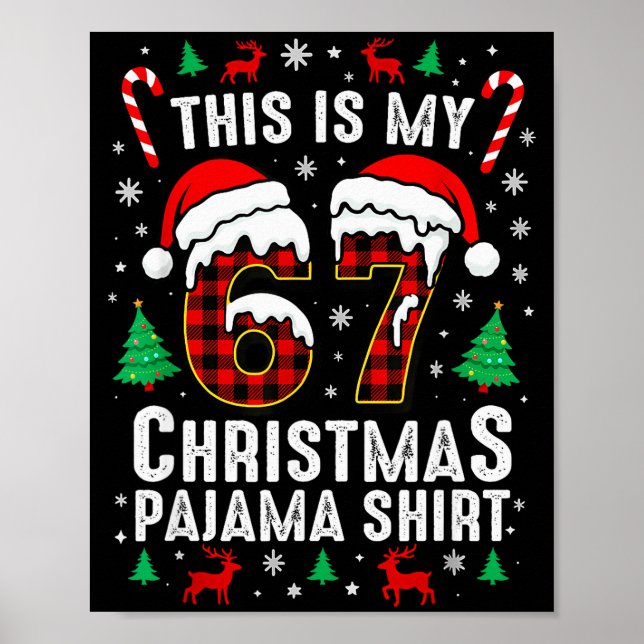 Six Seven Meme Gen Alpha Slang Brainrot Quote  Poster (Framsidan)