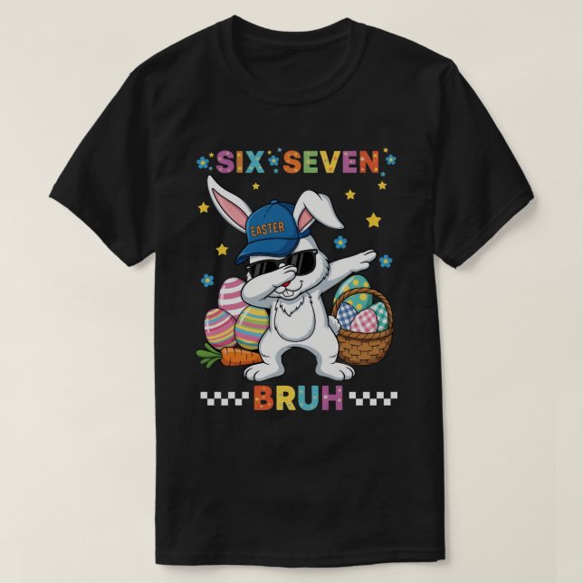 Six-seven meme glad påsk 2026 t shirt (Design framsida)
