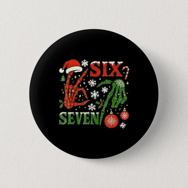 Six Seven Meme Jul 6-7 Jul Skelett Ha Knapp (Framsida)