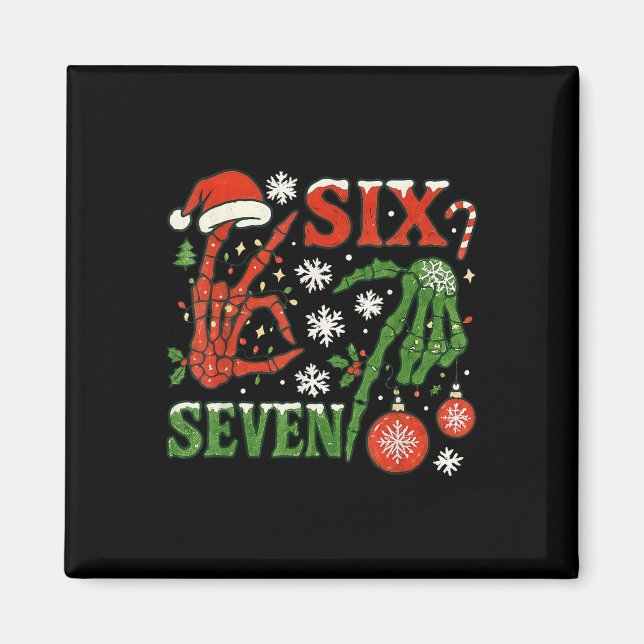 Six Seven Meme Jul 6-7 Jul Skelett Ha Magnet (Framsidan)
