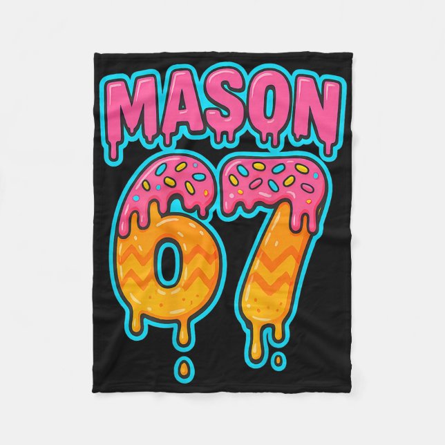 Six Seven Meme Mason 67 Glass Ström Rolig (på B Fleecefilt (Framsidan)